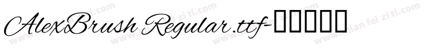 AlexBrush Regular.ttf字体转换